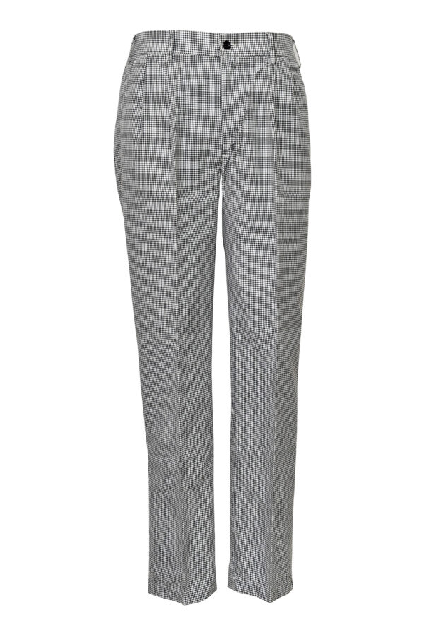 Grey check chef trousers for kitchen wear