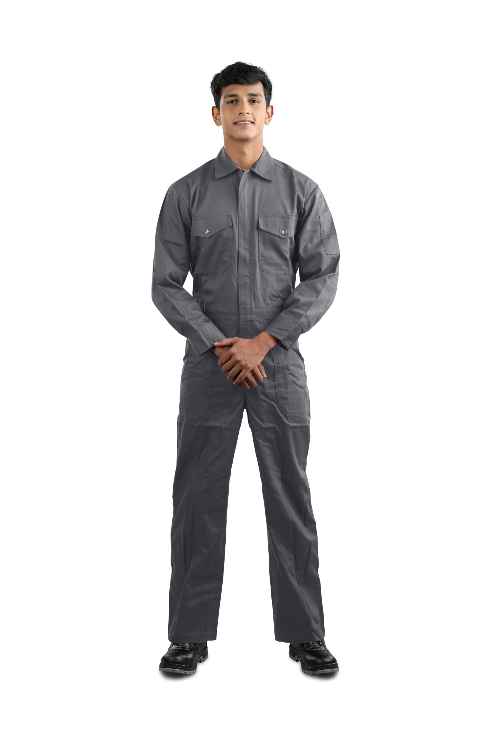 Grey cotton industrial coverall suit – Rethaa workwear