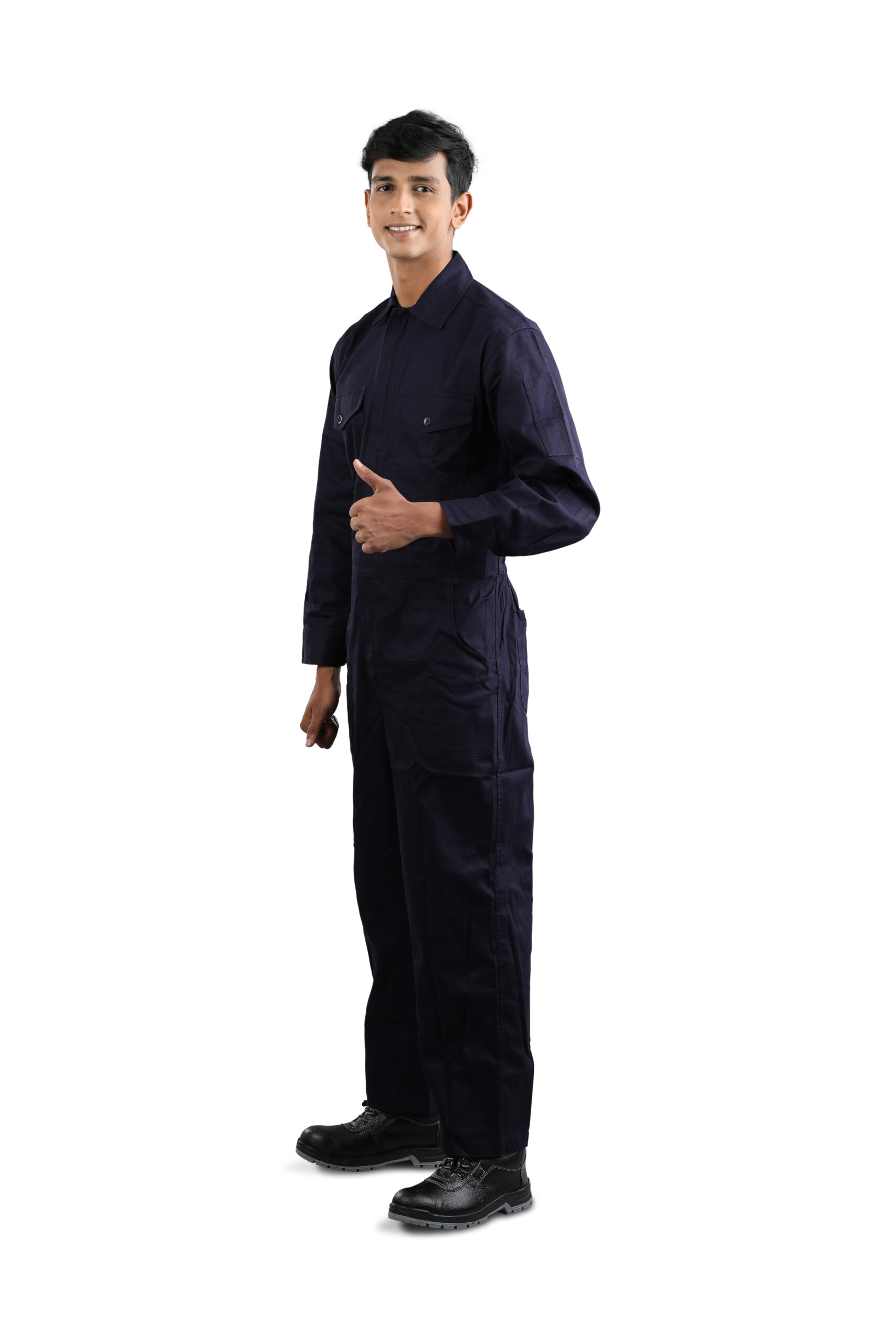 Navy blue cotton industrial coverall suit – Rethaa workwear