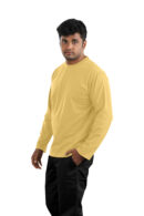Man wearing Beige full sleeve round neck t-shirt – Casual Wear for Men