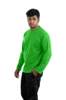 Man wearing Green full sleeve round neck t-shirt with black pants – Casual Wear for Men