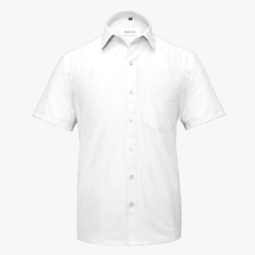 White full sleeve Oxford shirt for men, featuring a formal collar and button-down design.