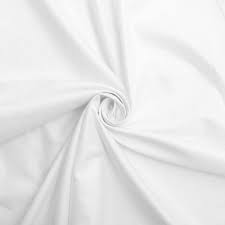 Close-up of soft white fabric twisted into a spiral, showcasing its smooth texture and clean appearance, ideal for bed linens or clothing.