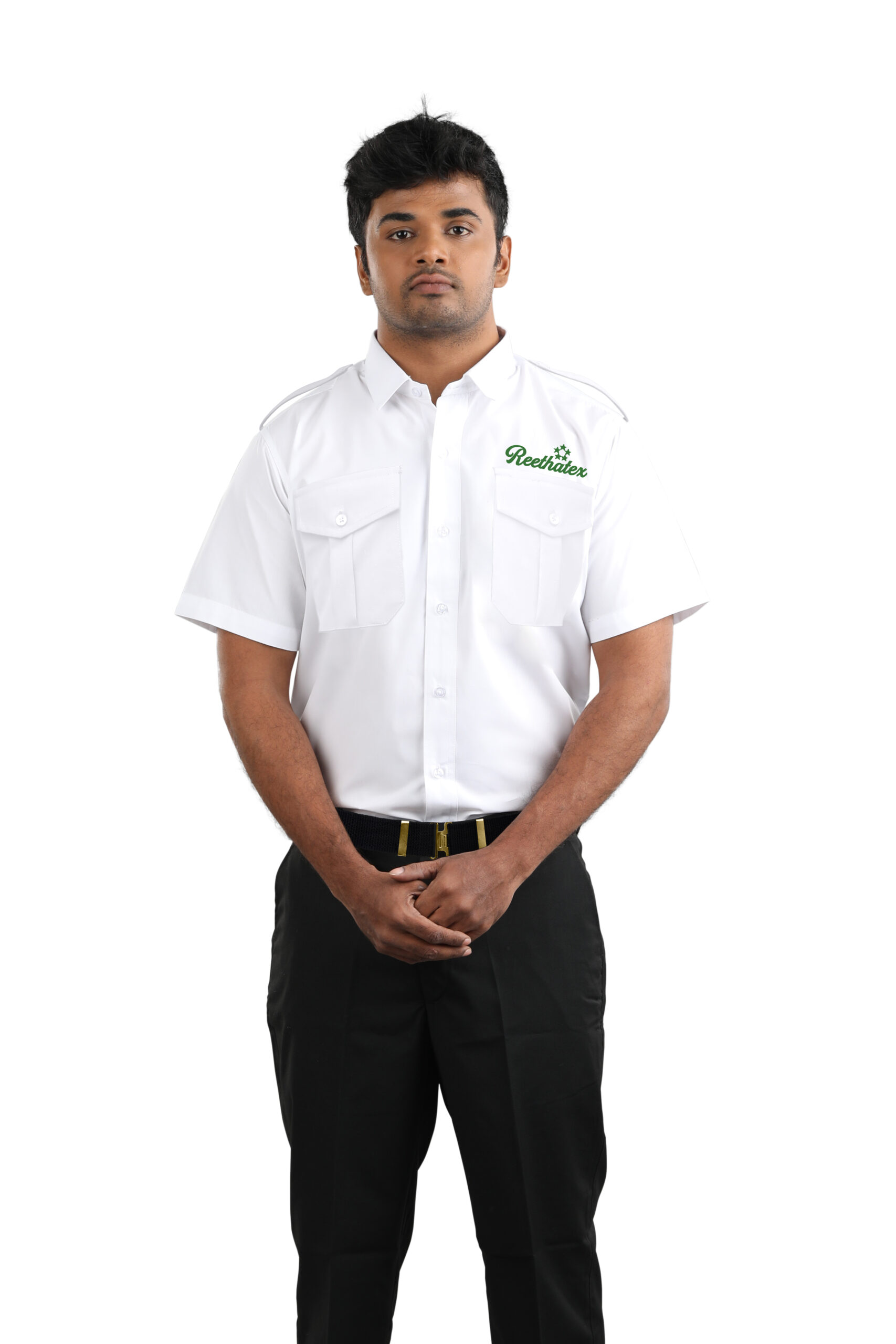 White half sleeve security uniform shirt for staf