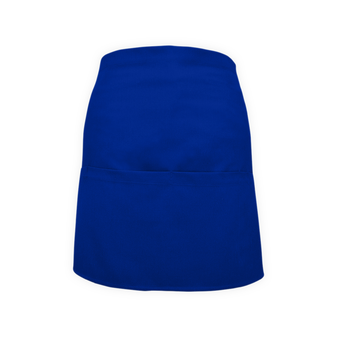 Royal blue 3/4 chef apron – Quintus plain mid-length kitchen apron
