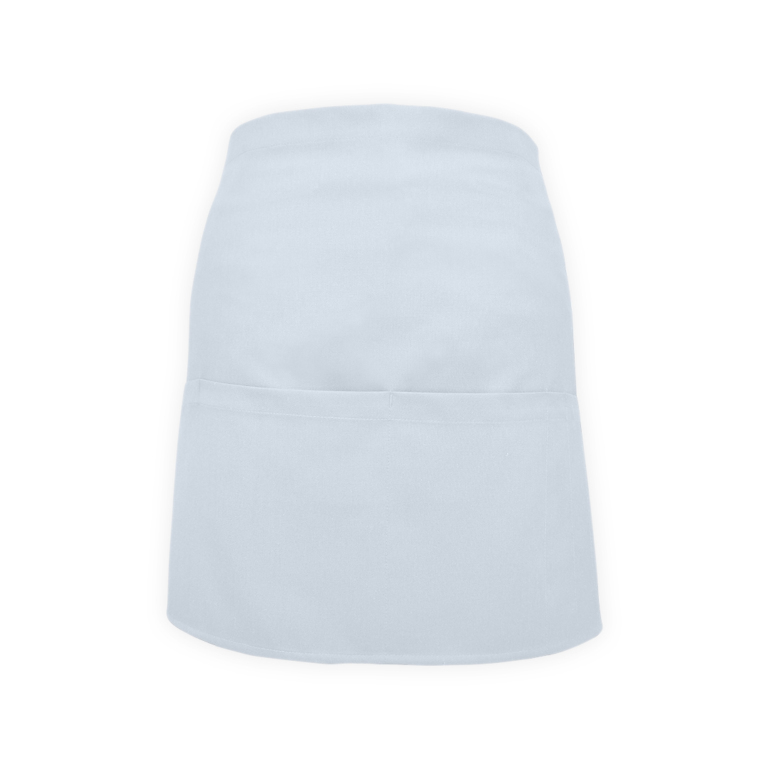 White 3/4 chef apron – Quintus plain mid-length kitchen apron