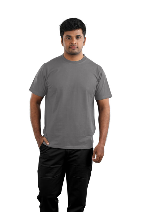 Man wearing Grey half sleeve round neck t-shirt – Casual Wear for Men