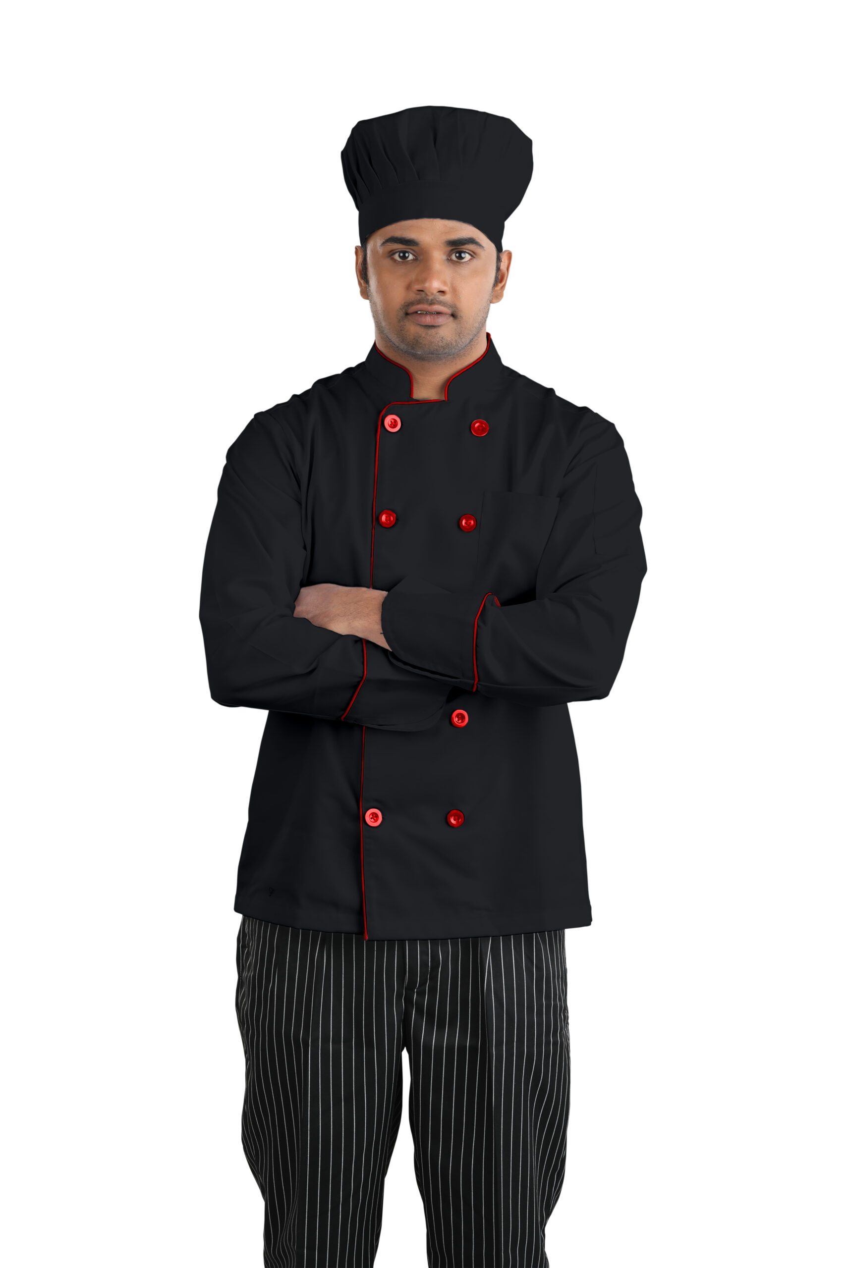 Details Uploaded on: June 2, 2025 Uploaded by: reeth File name: Chef-Jacket-057A0265-Fs-black-red-piping-scaled.jpg File type: image/jpeg File size: 204 KB Dimensions: 1707 by 2560 pixels Original image: Chef-Jacket-057A0265-Fs-black-red-piping.jpg Alternative Text Learn how to describe the purpose of the image(opens in a new tab). Leave empty if the image is purely decorative.