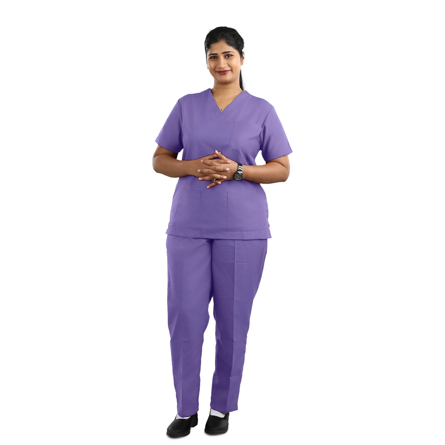 1 ScrubSuit Short Sleeve sm Paisley Purple